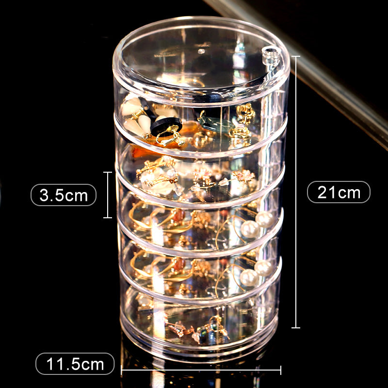 360 degree rotating jewellery organizer with lid