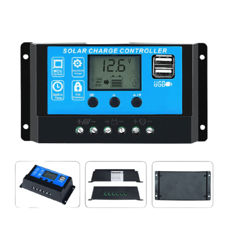 Pwm 10a lcd display solar charge controller 12v/24v