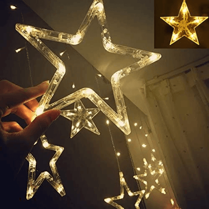 Twinkle star 12 stars 138 led curtain string lights