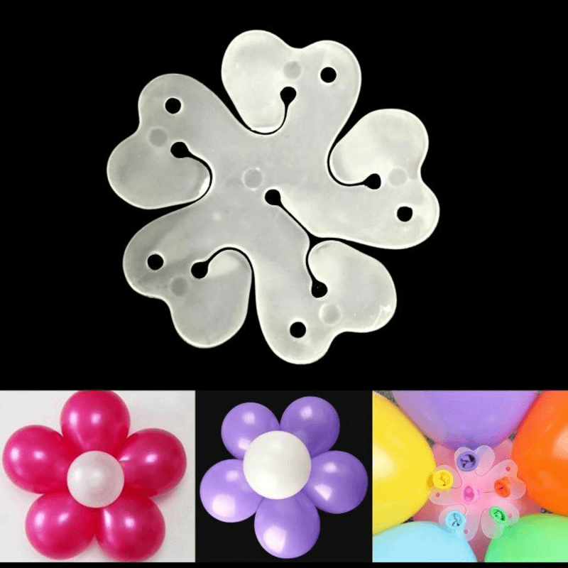 Flower shape balloon clip