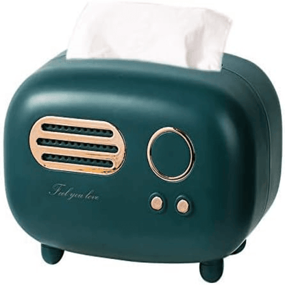 Retro radio tissue box