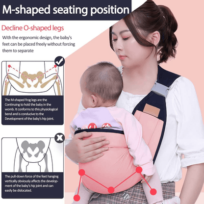 Ergonomic baby carrier sling wrap