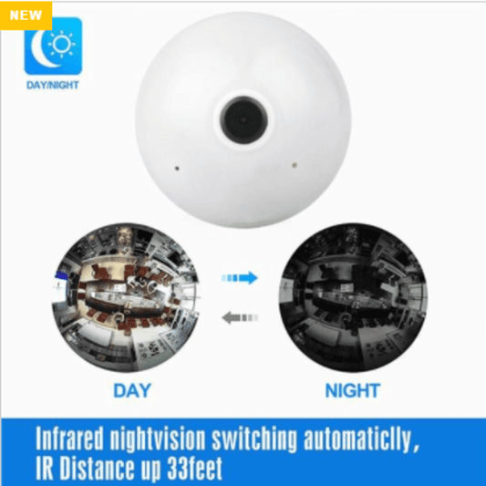 Wifi flexible light bulb camera 1080p hd