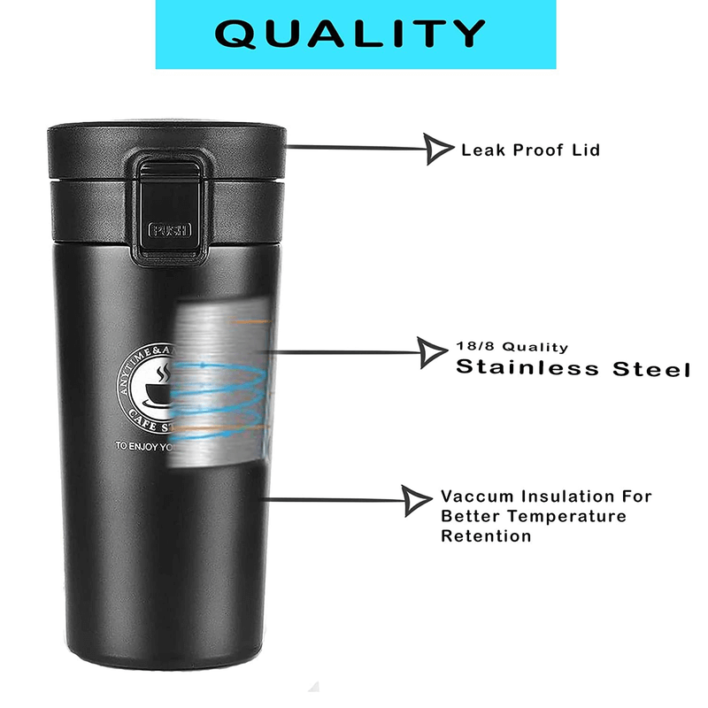 300ml vacuum insulated stainless steel tea coffee mug