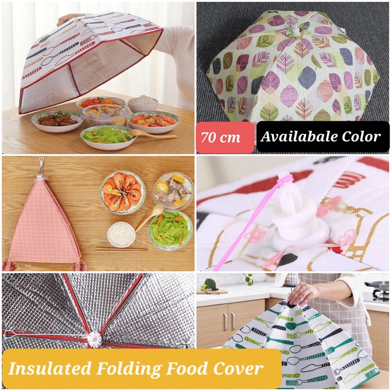 Foldable insulated food covers