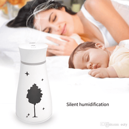 Air humidifier maple leaf oil diffuser with led night - multi