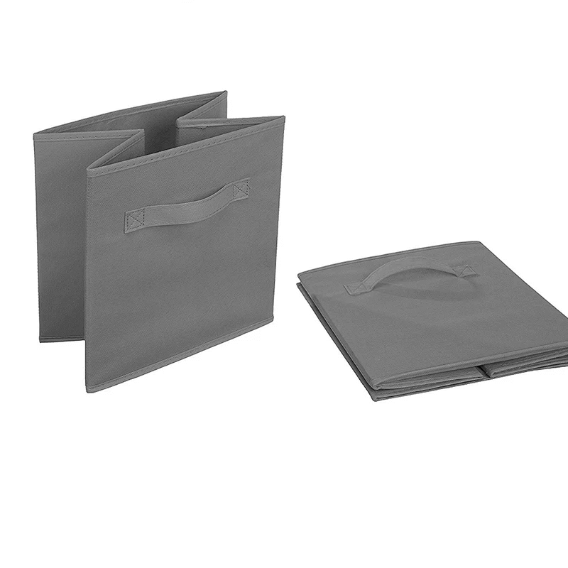 Foldable cube non-woven storage box