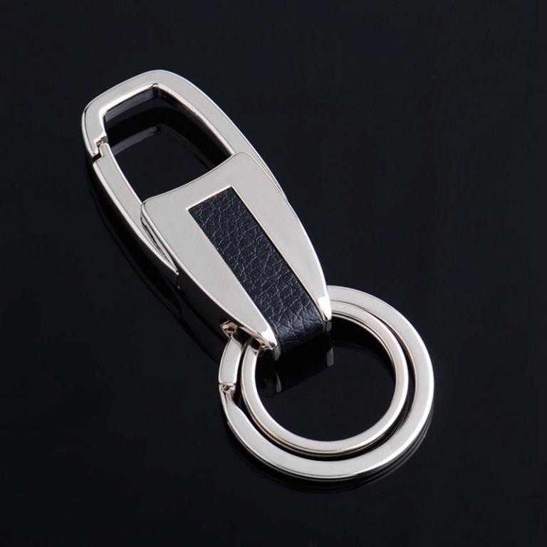 Metal man key chains key rings double key ring