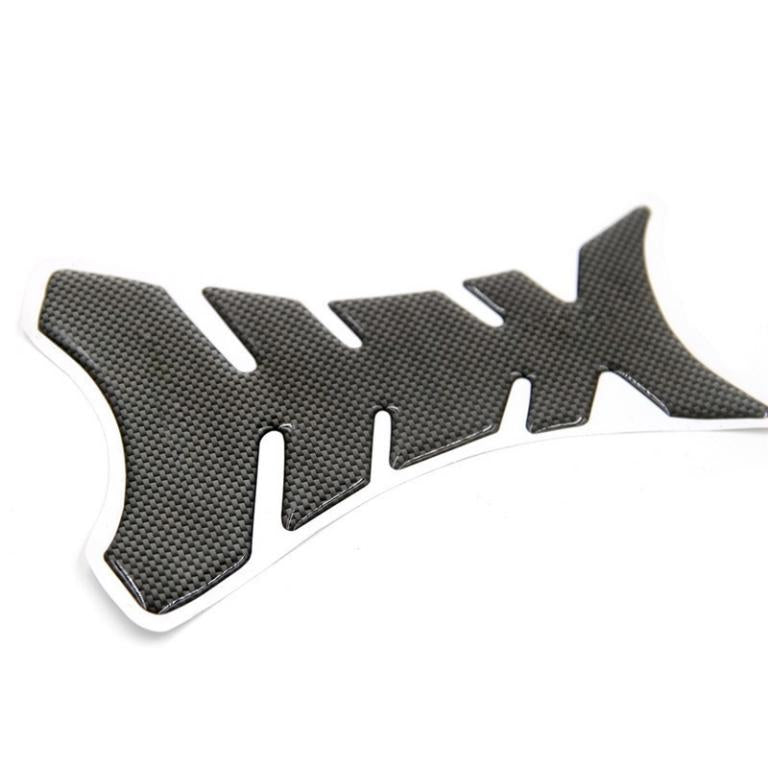 Carbon fiber tank protector for motorcycle - fish bone