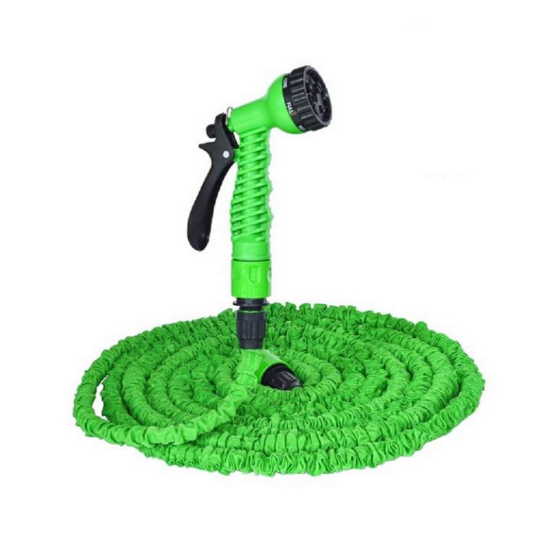 Flexible expanding water hose tube spray nozzle water