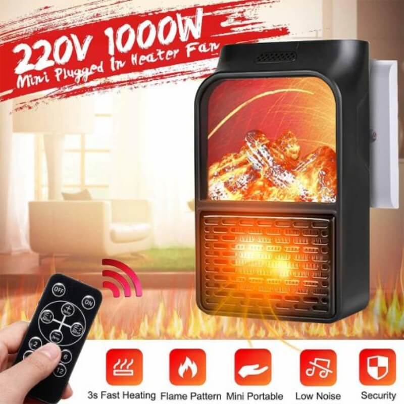 Remote control winter new flame heater