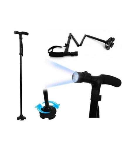 new folding walking stick cane + led lightz