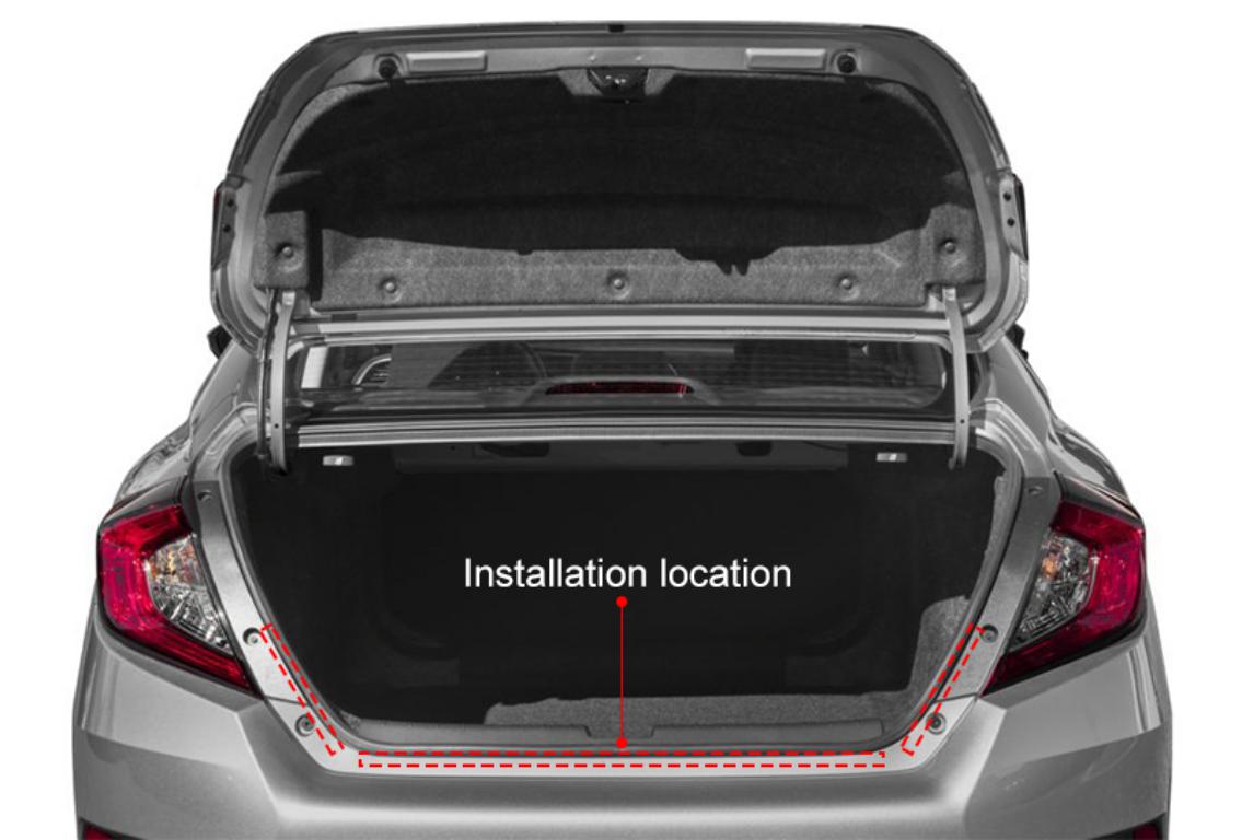 Trunk light with side turn signals - rear lights car braking