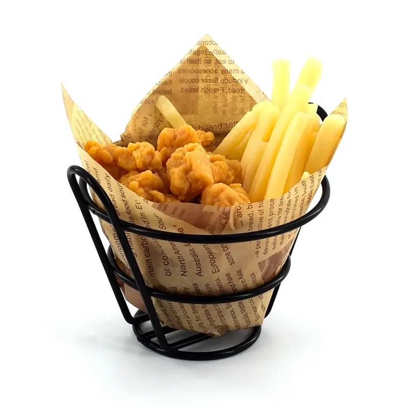 Mini round iron fries bucket