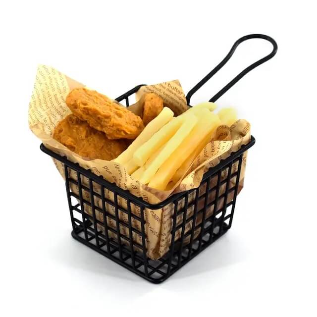 Mini square iron fries bucket