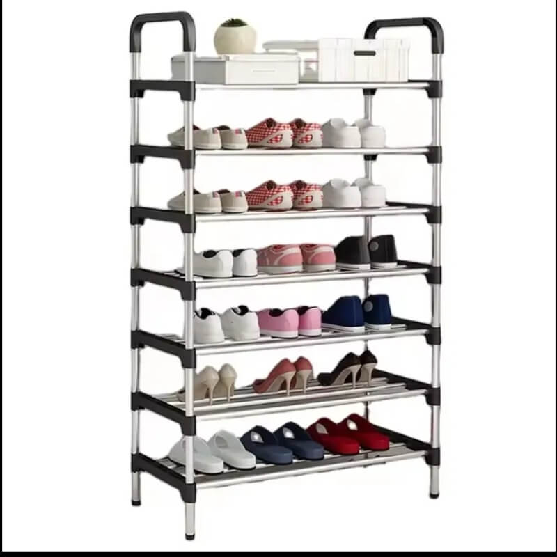 7 layer steel shoe rack organizer