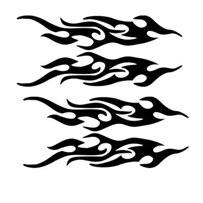 4pcs flames (white) car vinyl stickers