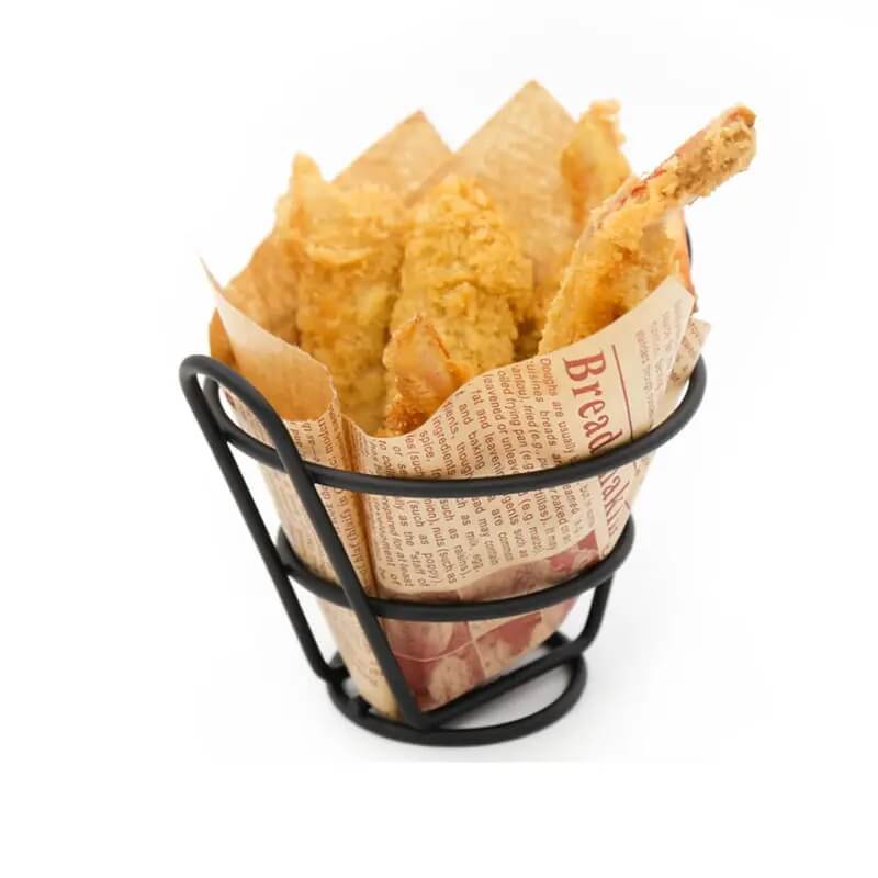 Mini round iron fries bucket