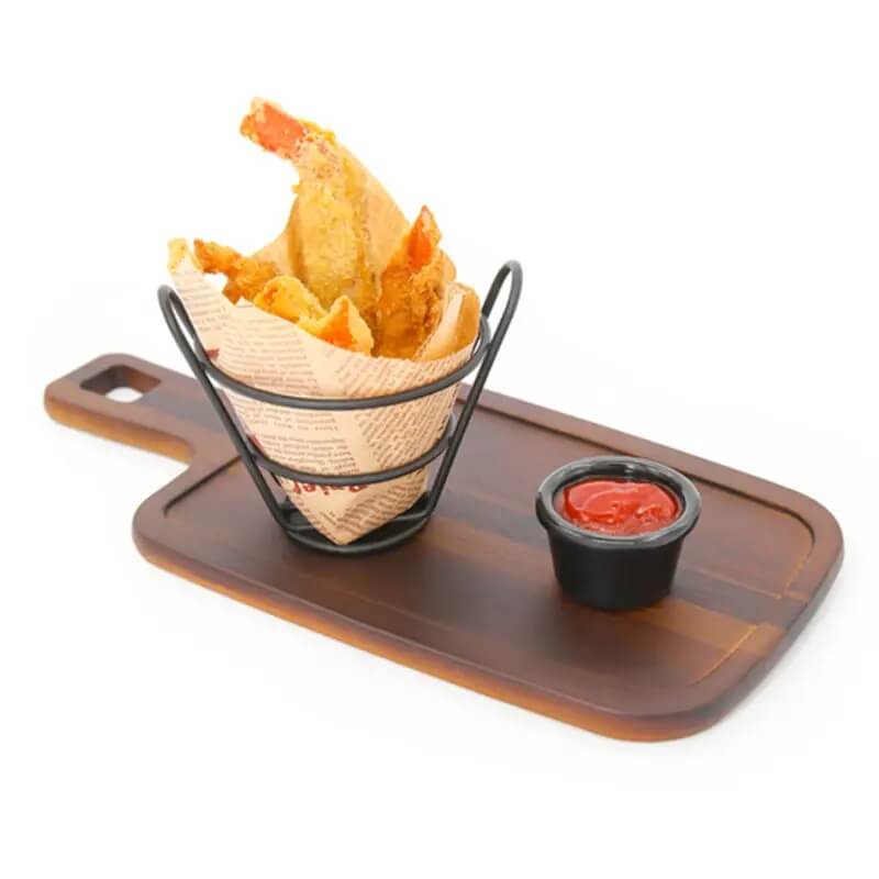 Mini round iron fries bucket