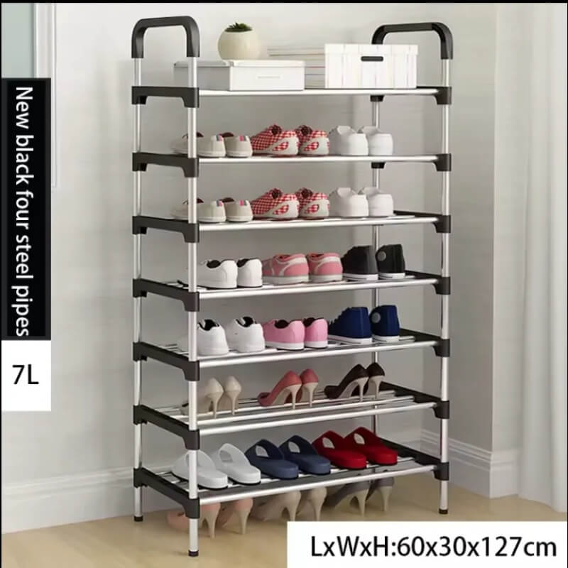 7 layer steel shoe rack organizer