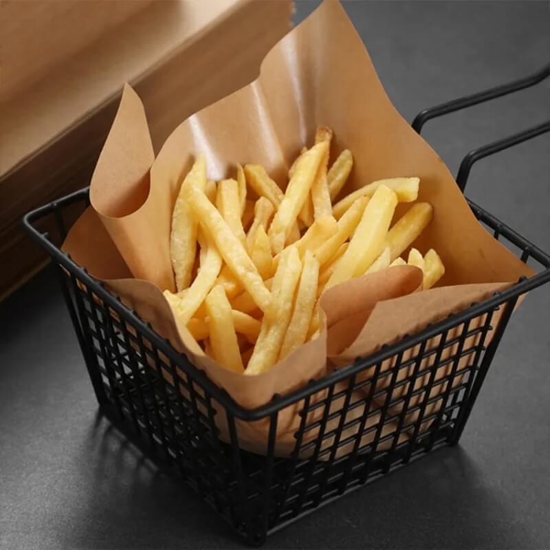 Mini square iron fries bucket