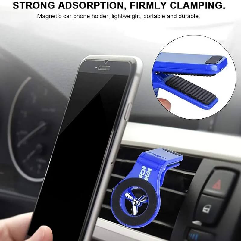 Magnetic air vent mount car phone holder with air freshener 