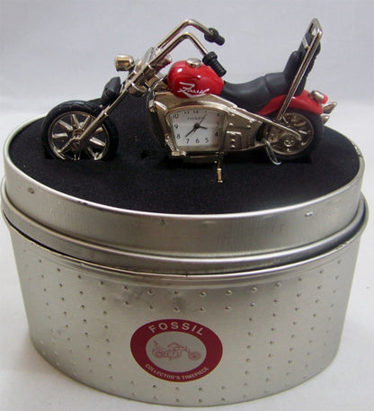 Limited edition antique harley timepiece desk clock