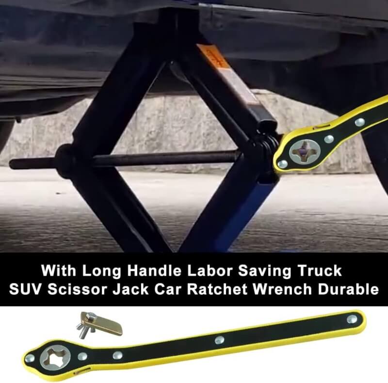 Automobile tire ratchet wrench for tire jack 