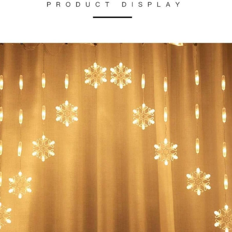 Curtain string lights for room decor