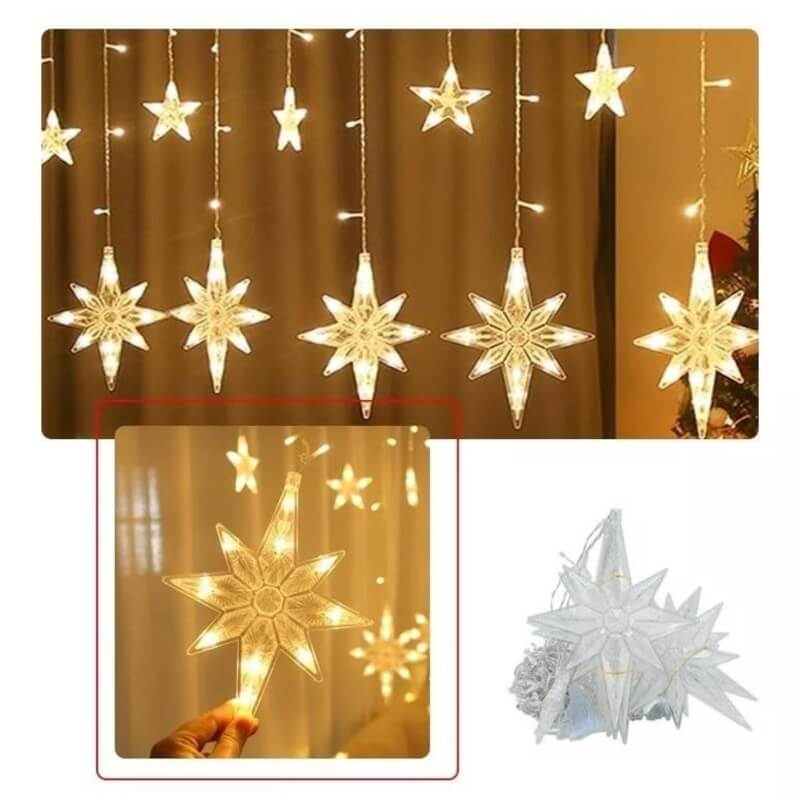 Led star curtain light string fairy lights