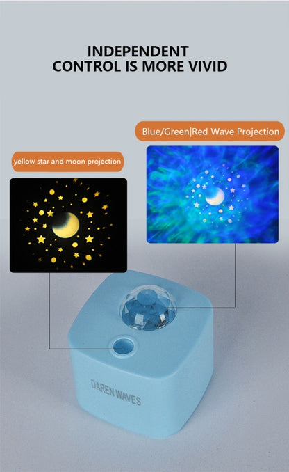 Ocean wave night light projector with usb cable