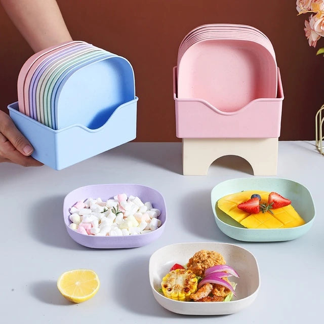 Plastic plates with stand