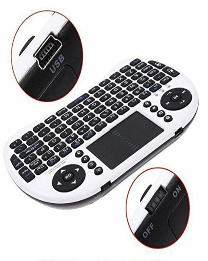 2.4g rf500 mini wireless keyboard with touch pad 