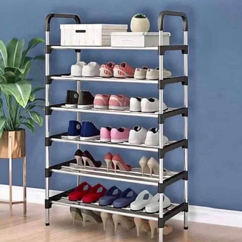 7 layer steel shoe rack organizer