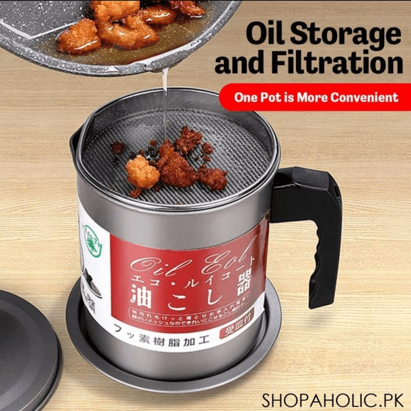 1.7l oil filter pot with strainer