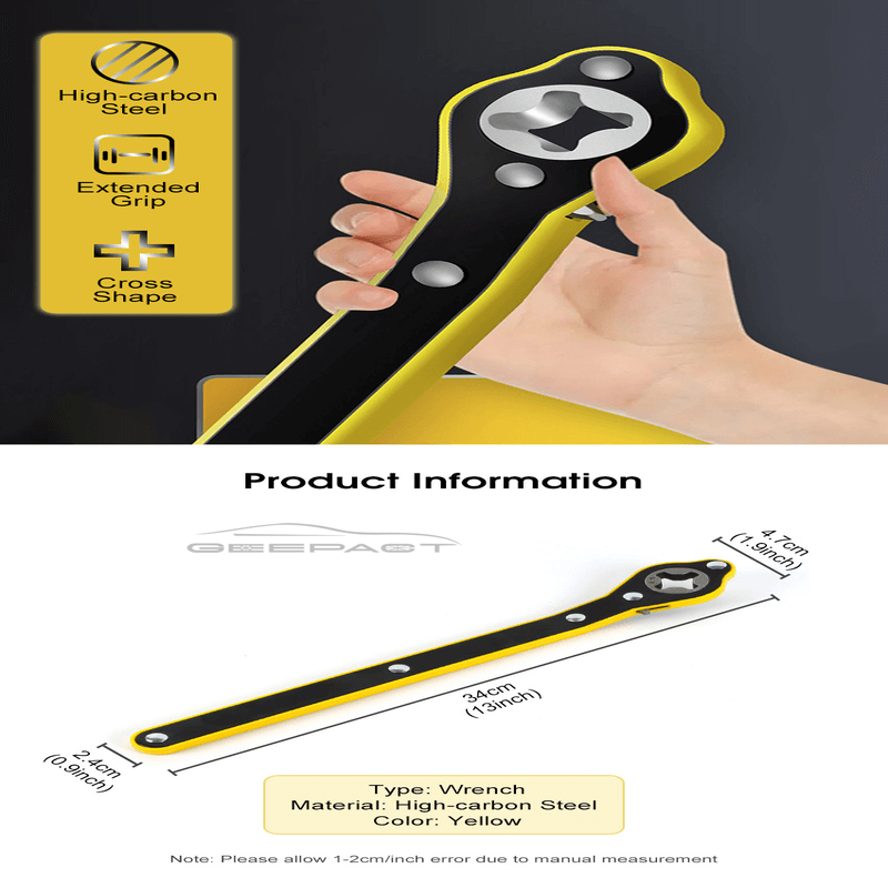 Automobile tire ratchet wrench for tire jack