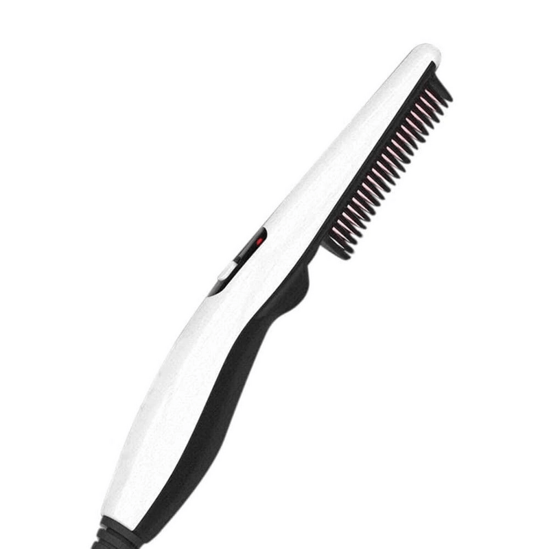 Multifunctional hair comb beard straightener curler