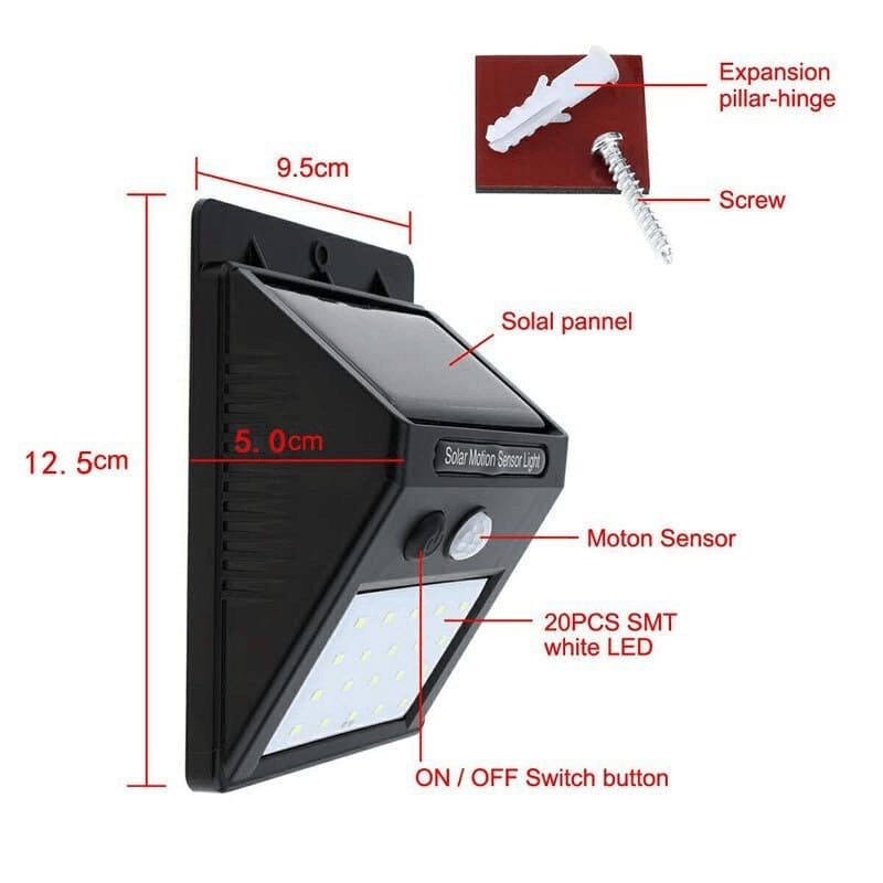  20 led solar garden light- motion sensor light