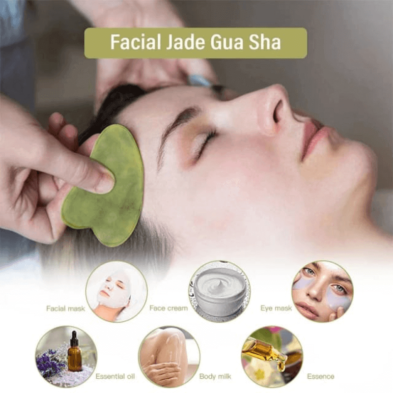 Facial jade gua sha stone