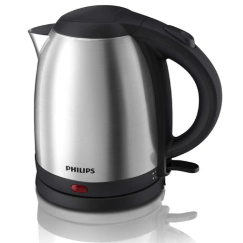 Philips electric kettle silver & black