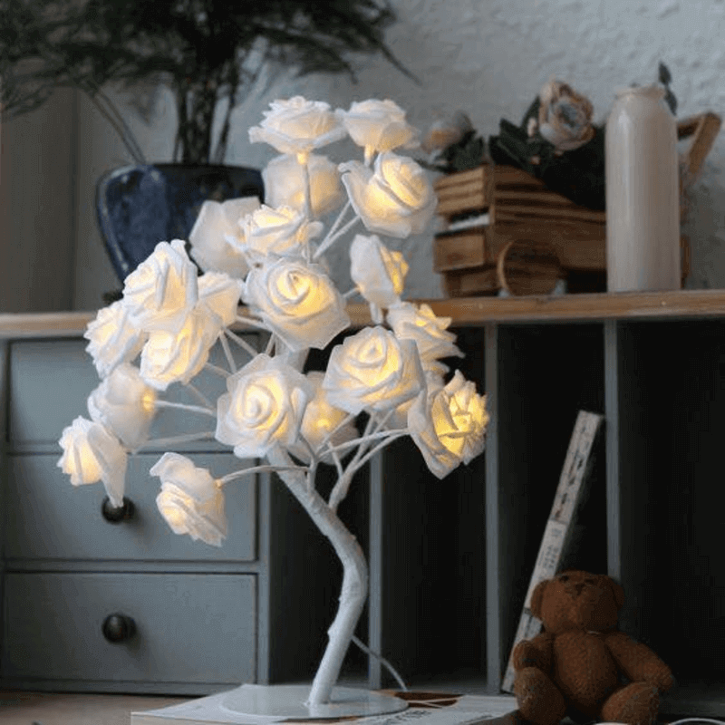 White rose lamp