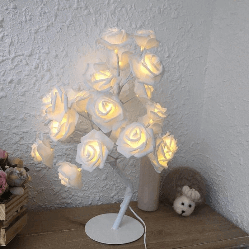 White rose lamp