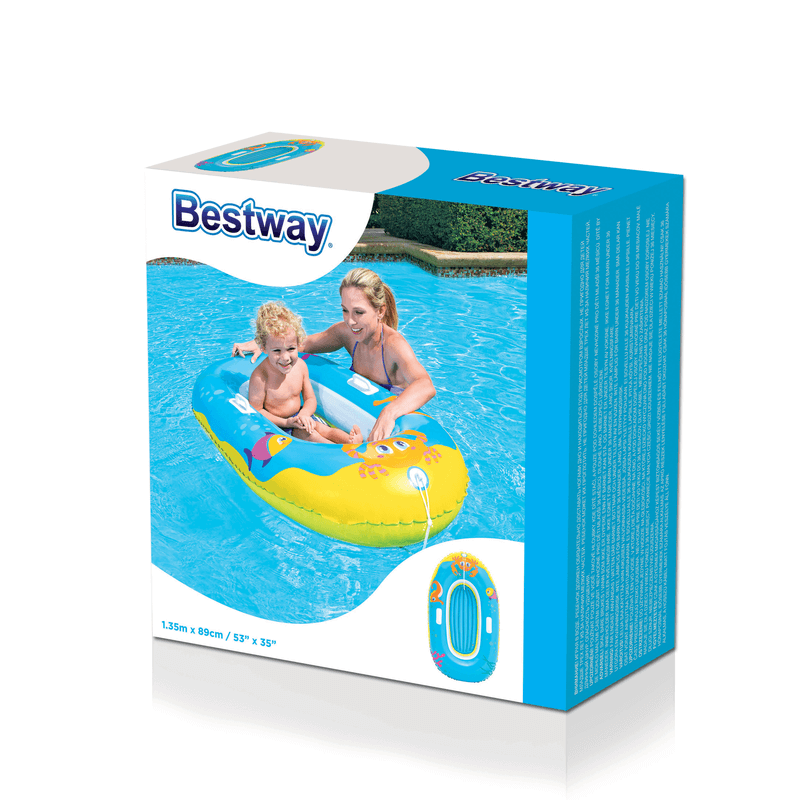 Cartoon boat shaped swimming tube