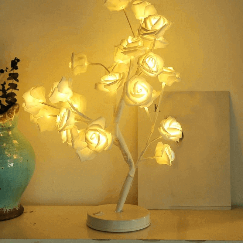 White rose lamp