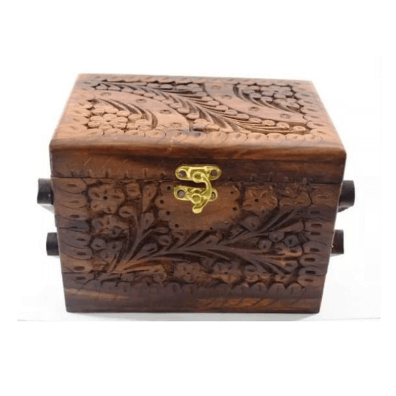 Hand made wood 3 step trolley jewelry box