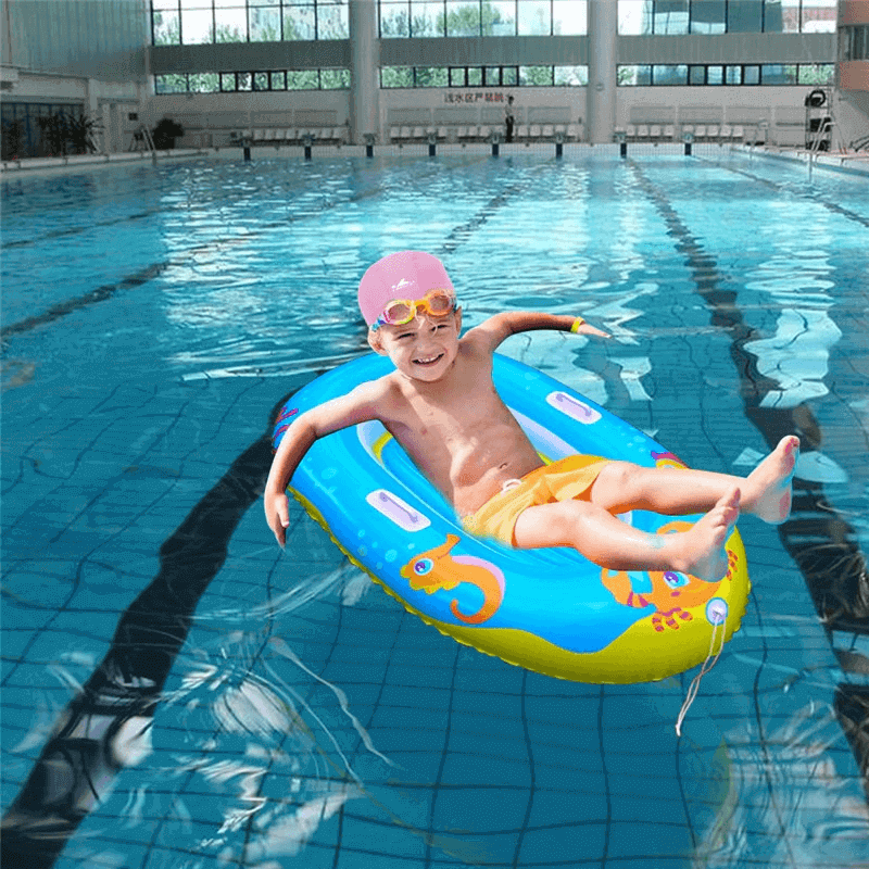 Cartoon boat shaped swimming tube