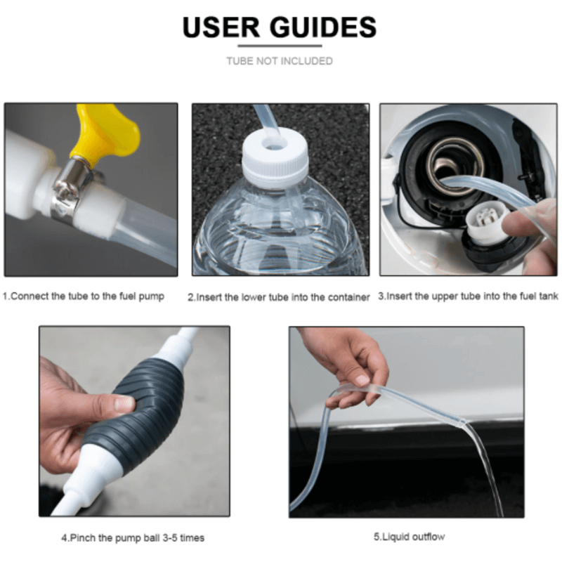 Water petrol oil transfer pump syphon fuel saver