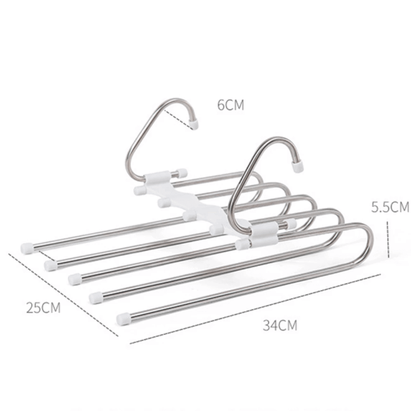 Pack of 3 clothes hanger adjustable trouser storage rack