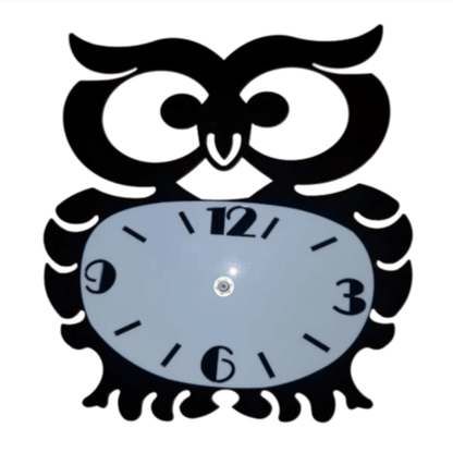 Owl shaped wall clock