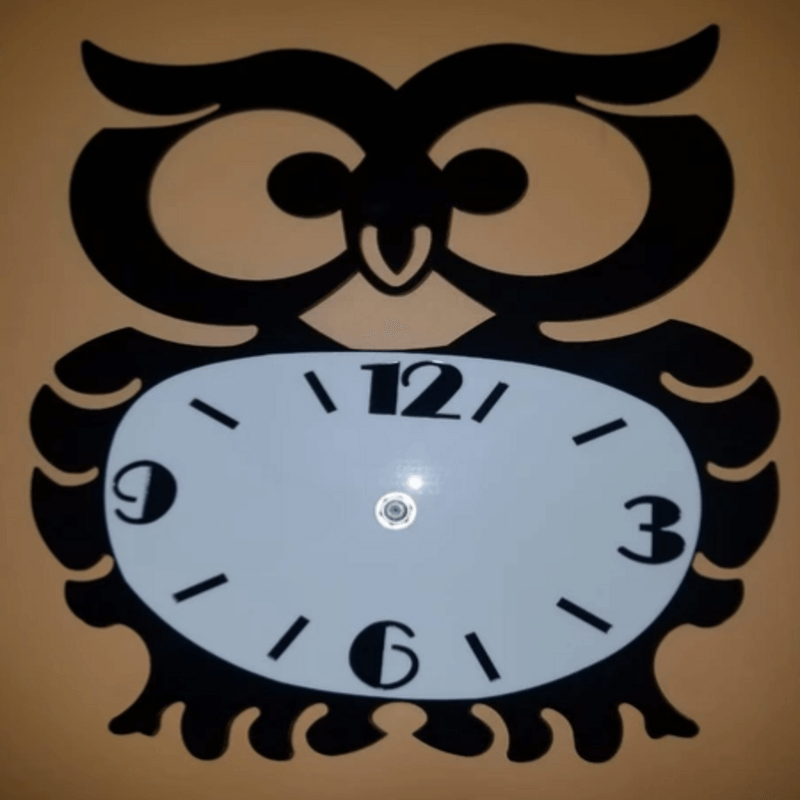 Owl shaped wall clock